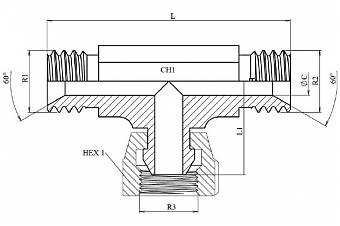 Тройник BSP 1/2" (Ш-Г-Ш)