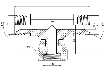 Тройник BSP 1/8" (Ш-Г-Ш)