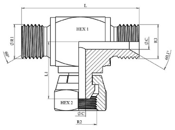 Тройник "КВАДРАТ" BSP 1/4" (Ш-Г-Ш)