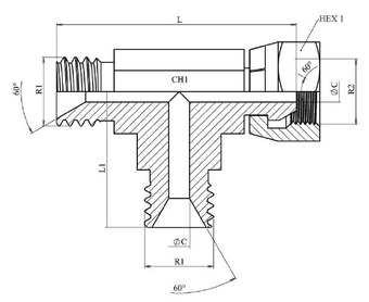 Тройник BSP 1" (Ш-Ш-Г)