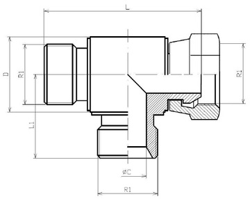 Тройник "КВАДРАТ" BSP 3/4" (Ш-Ш-Г)